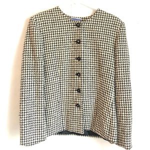 Pendleton Women houndstooth wool jacket 10